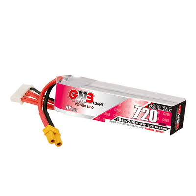 GAONENG GNB LiHV 4S 15.2V 720mAh 100C XT30 LiPo Battery Long Type