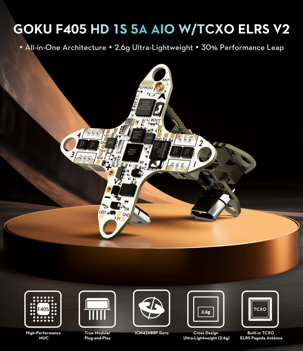 GOKU F405 HD 1S 5A ELRS AIO V2.0 For DJI O4 / walksnail / HDZero