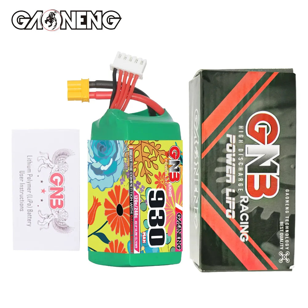 GAONENG GNB 4S 14.8V 930mAh 120C XT30 LiPo Batter