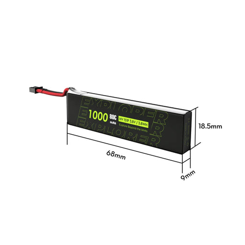 Flywoo - 4PCS Explorer 1S 1000mAh 80C LiHV V2 A30 Plug