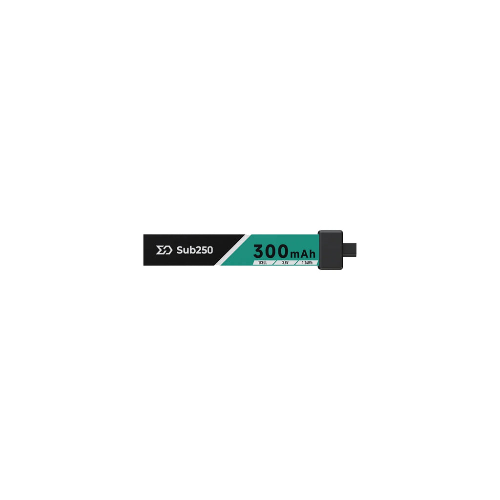 Sub250 1S 300mAh 75 C Battery (5 Pack)