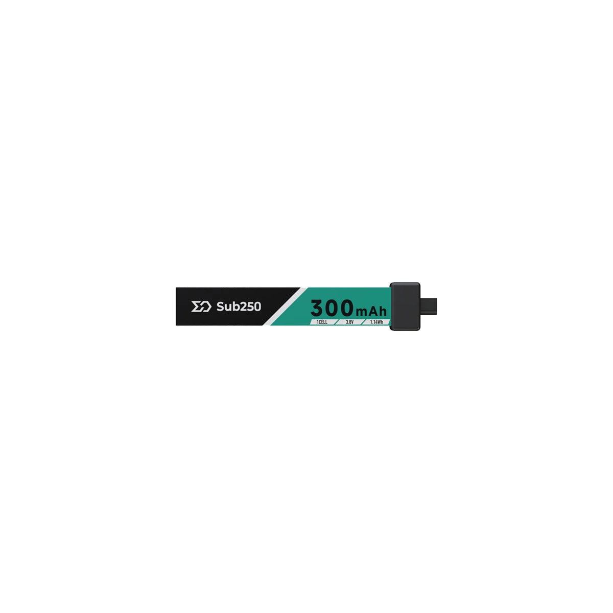 Sub250 1S 300mAh 75 C Battery (5 Pack)