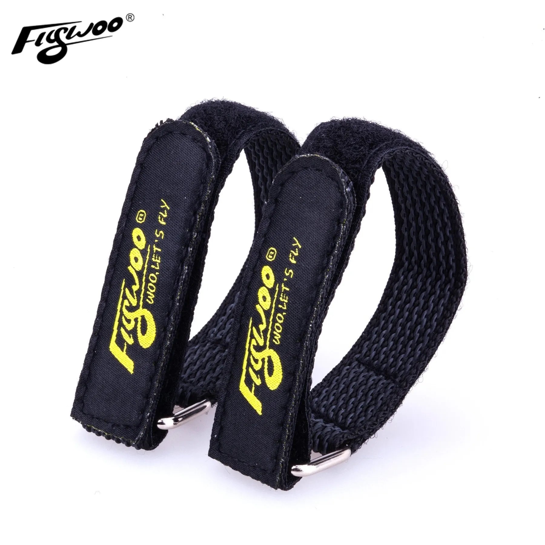 2pcs FLYWOO Kevlar Battery Strap w/ Woven Rubber Grip & Metal Buckle - 20mmx200\20mmX250