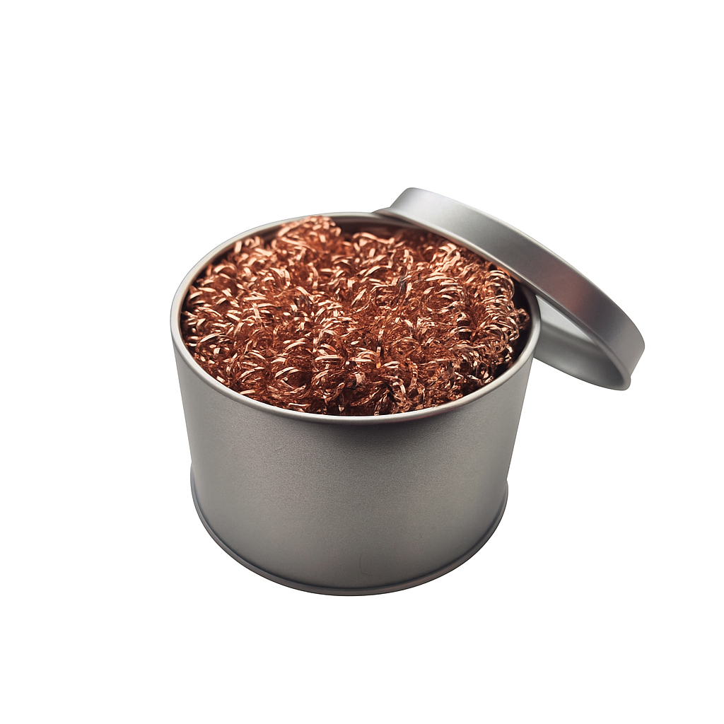 Cleaning Ball Desoldering Soldering Iron Mesh Filter Cleaning Nozzle Tip Copper Wire in box