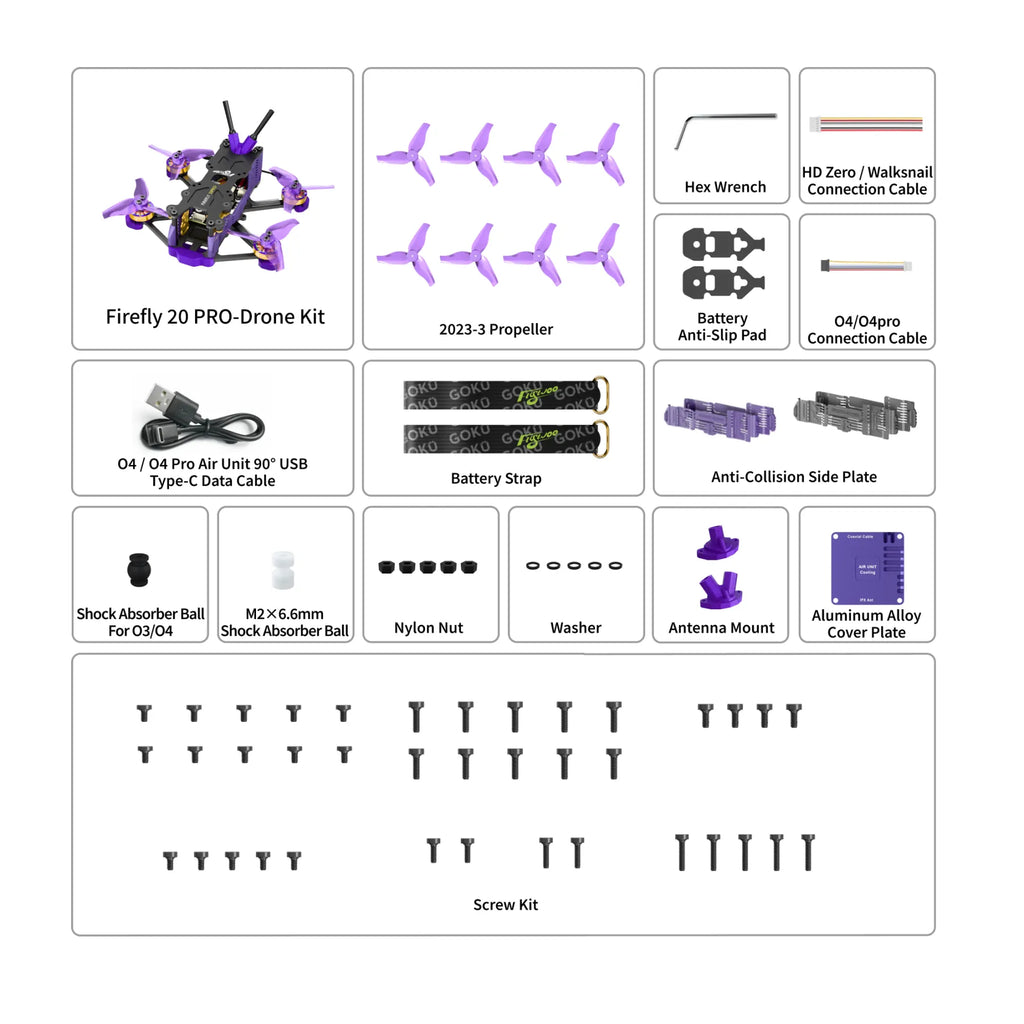 Firefly 20PRO 4S / 25MINI 3S Micro Drone kit (without vtx) PNP