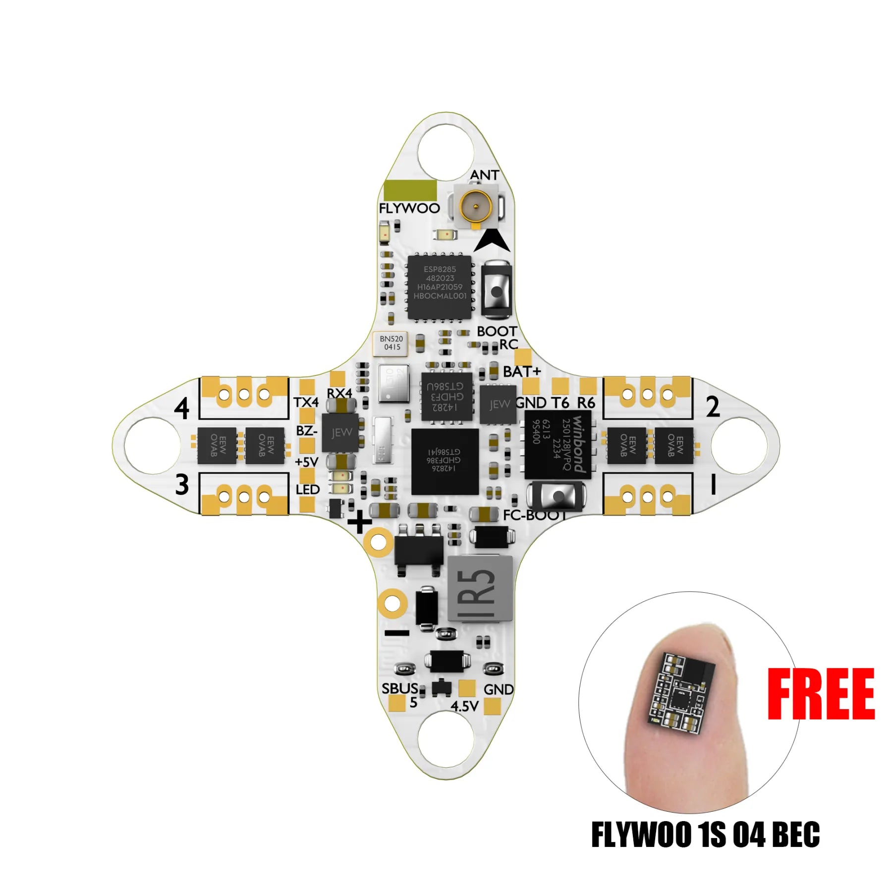 Flywoo - GOKU F405 HD 1S 1S 5A ELRS AIO For DJI O4 / walksnail / HDZero