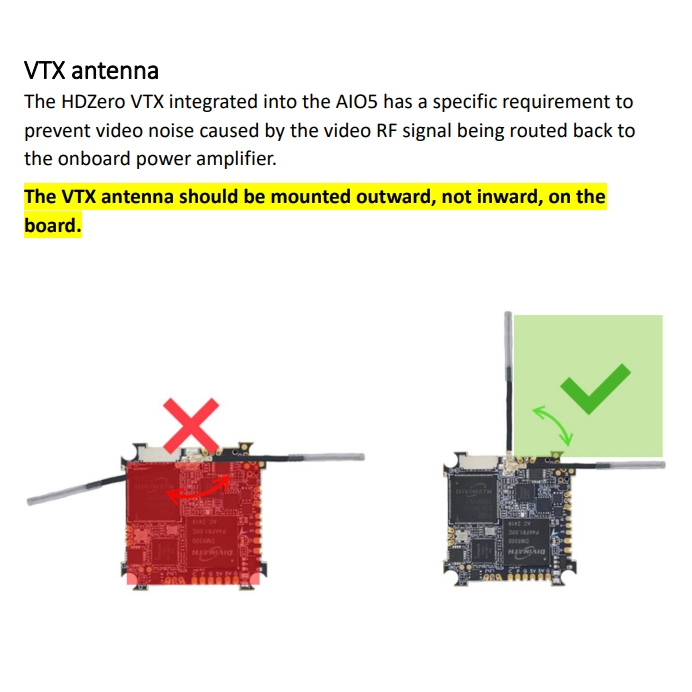 HDZero AIO5 - All in 1 HDZero 1S Whoop Flight Controller