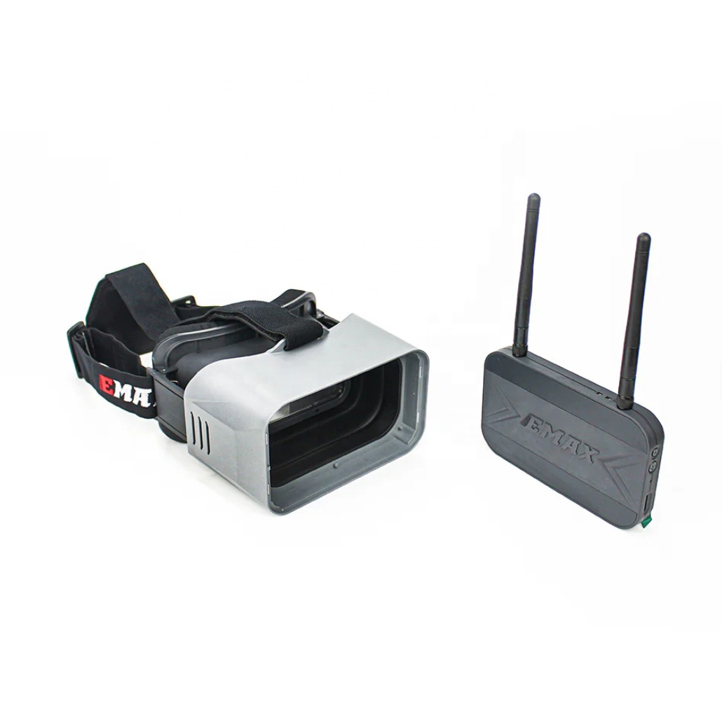 Emax - Transporter 2 Gafas FPV Analógicas DVR y Pantalla Extraíble 