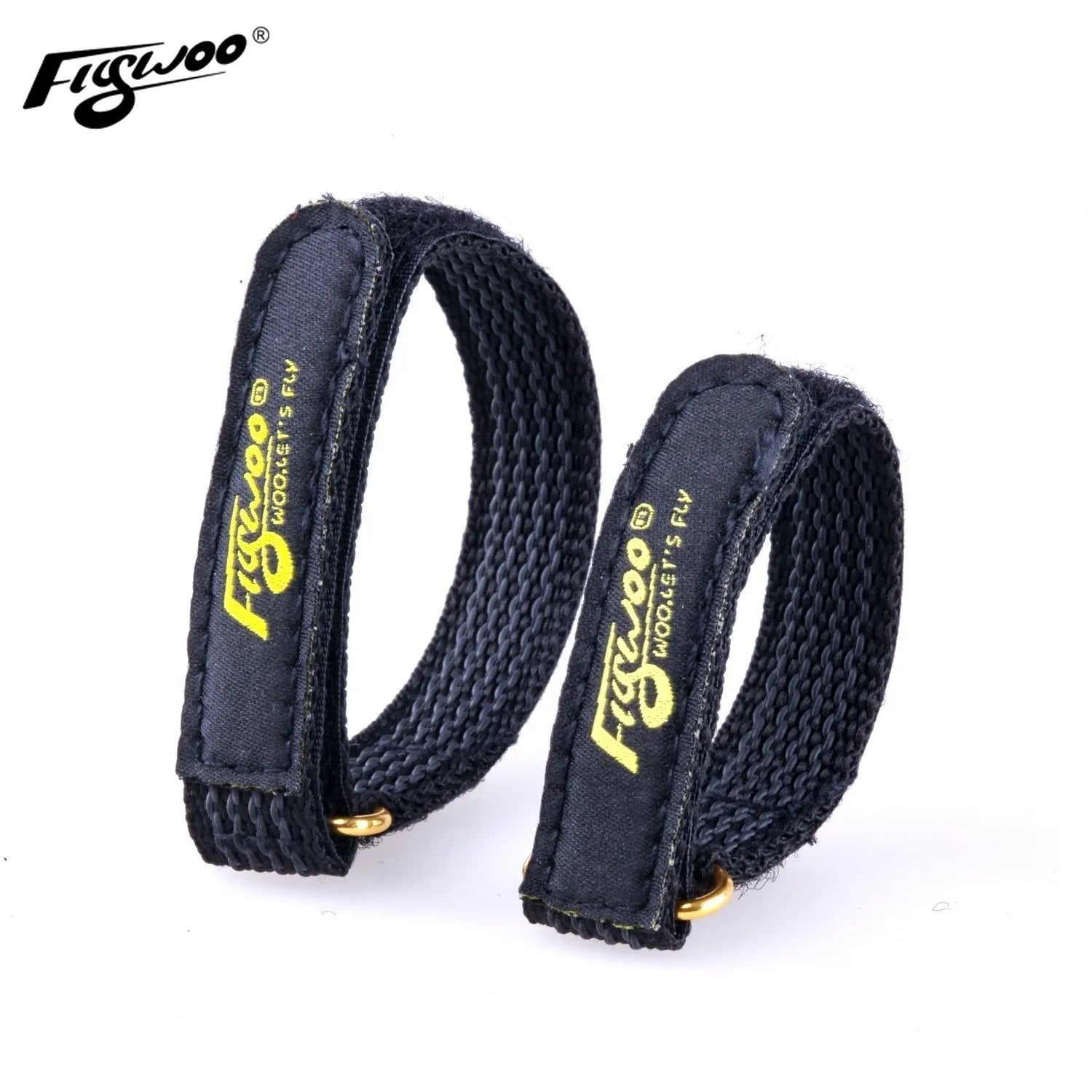 2pcs FLYWOO Kevlar Battery Strap w/ Woven Rubber Grip & Metal Buckle - 15mmx200\15mmX250